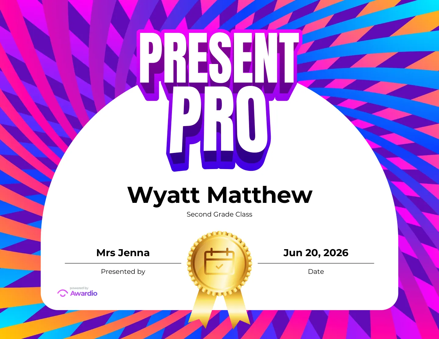 Free Achievement award certificate design