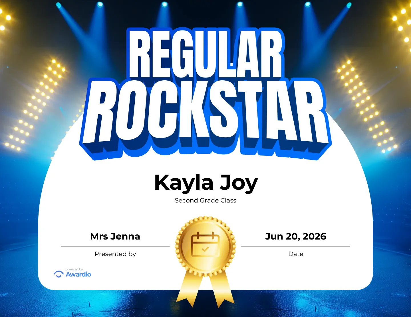 Achievement certificate you can print or send