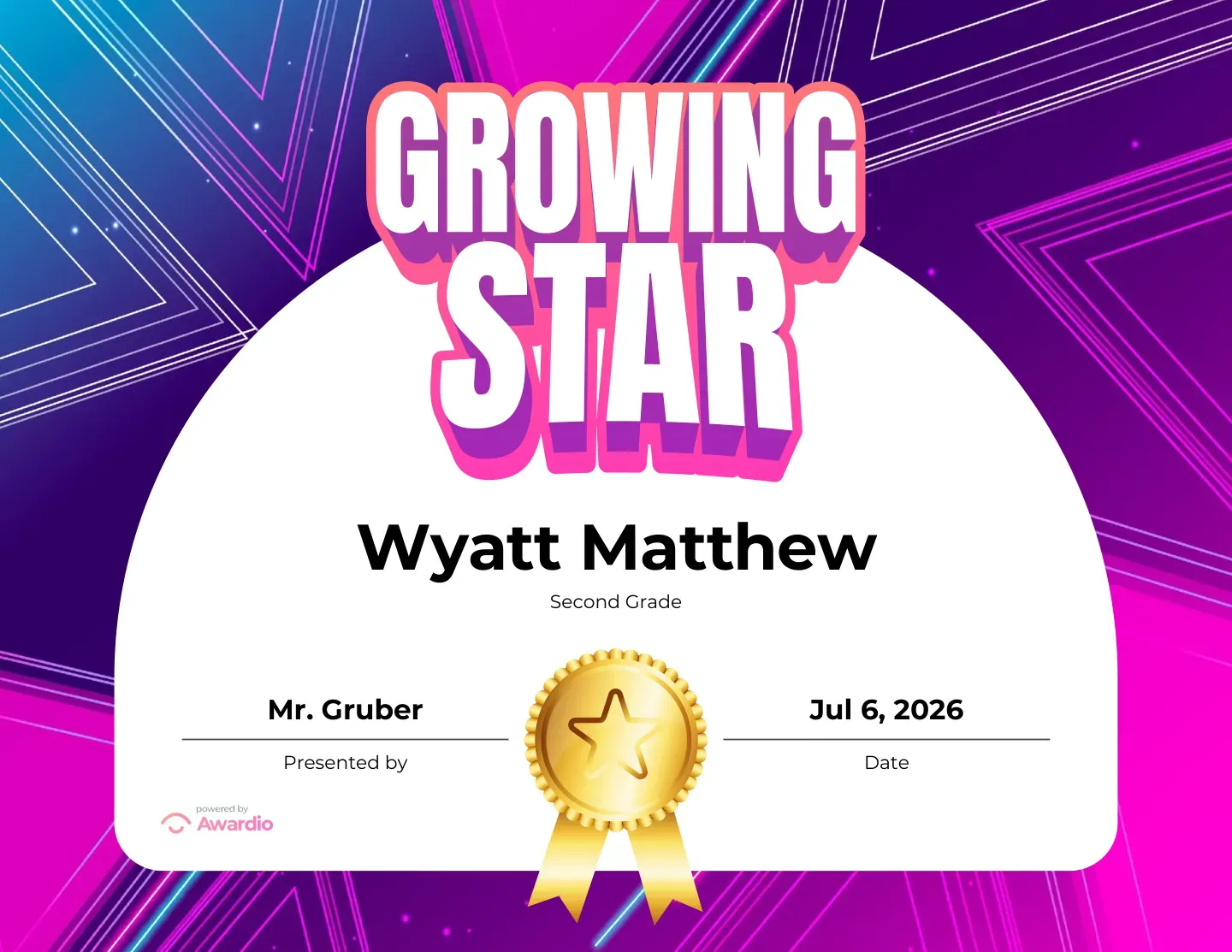 Printable Achievement award certificate
